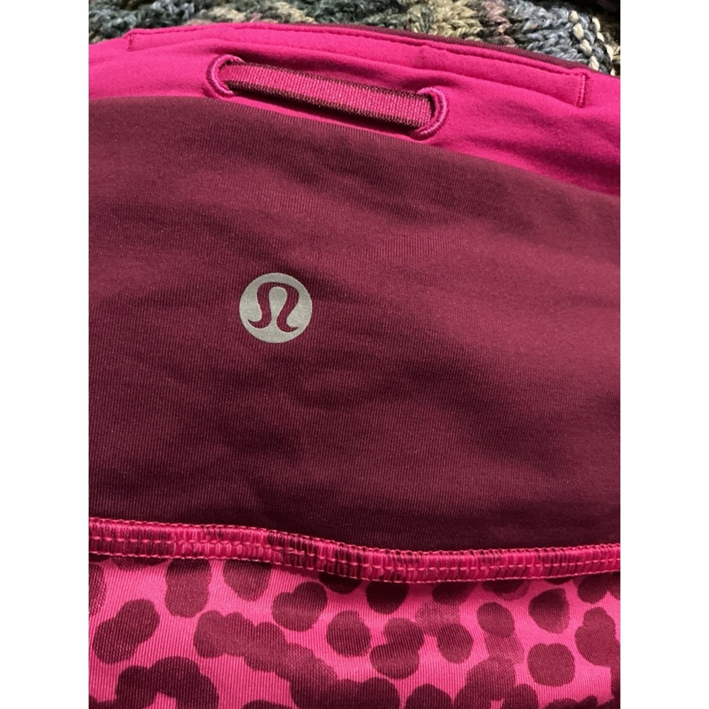 Lululemon Leggings Womens Size 6 Pink Running Athletic Crop Pants Gym - Picture 9 of 10